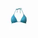 MYA swimwear Γυναικείο set bikini μαγιό μπλέ με μεταλλικές γυαλιστερές ανταύγειες τριγωνάκι & δετό brazil MB2201 summer collection Blue