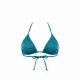 MYA  Γυναικείο Set Bikini Τριγωνάκι με ανάγλυφη textured δαντέλα στο επάνω μέρος σε πετρόλ χρώμα και δετό σλιπ brazil petrol MP5236 