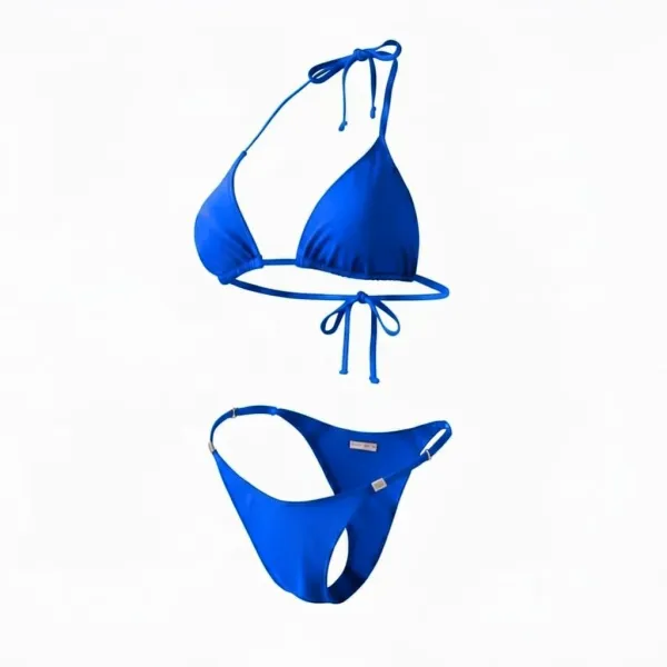 Modern Ocean Γυναικείο Set Bikini Τριγωνάκι με ρυθμιζόμενο στρινγκ σε γαλάζιο χρώμα 9310 light blue