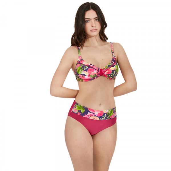 Ysabel Mora Γυναικείο Σετ Μπικίνι Bikini Set Minimizer χωρις Ενίσχυση για Μεγάλο Στήθος E Cup Ροζ Φούξια 81743