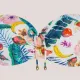 Self Γυναικείο Set bikini straples με ενίσχυση λευκό με υπέροχα σχέδια λουλουδιών & τροπικών φρούτων ιδανικό για μεγάλο στήθος Luxury Swimwear S730V3PA1 White PINA