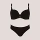 Self Γυναικείο Set bikini Plus sizes μαύρο για μεγάλο στήθος με ελαφρυά ενίσχυση & ψηλόμεσο κλασικό σλιπ Luxury Swimwear Black S940V2EX4.19 