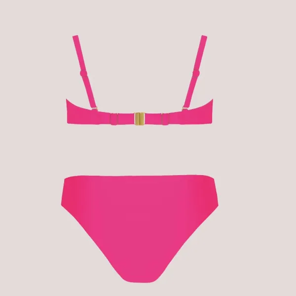 Self Γυναικείο Set bikini φούξια straples με υπέροχη ενίσχυση & για μεγάλο στήθος Luxury Swimwear Pink S730V1SG1.2F