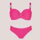 Self Γυναικείο Set bikini φούξια straples με υπέροχη ενίσχυση & για μεγάλο στήθος Luxury Swimwear Pink S730V1SG1.2F
