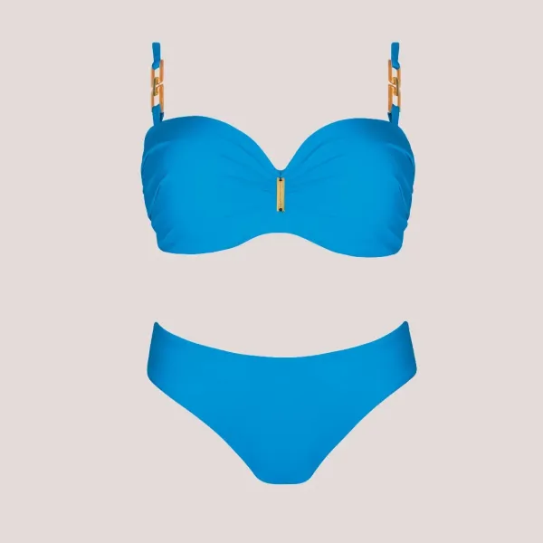 Self Γυναικείο Set bikini μπλέ γαλάζιο straples με υπέροχη ενίσχυση & για μεγάλο στήθος Luxury Swimwear light blue S730V1BZA3.11 Ibiza 3