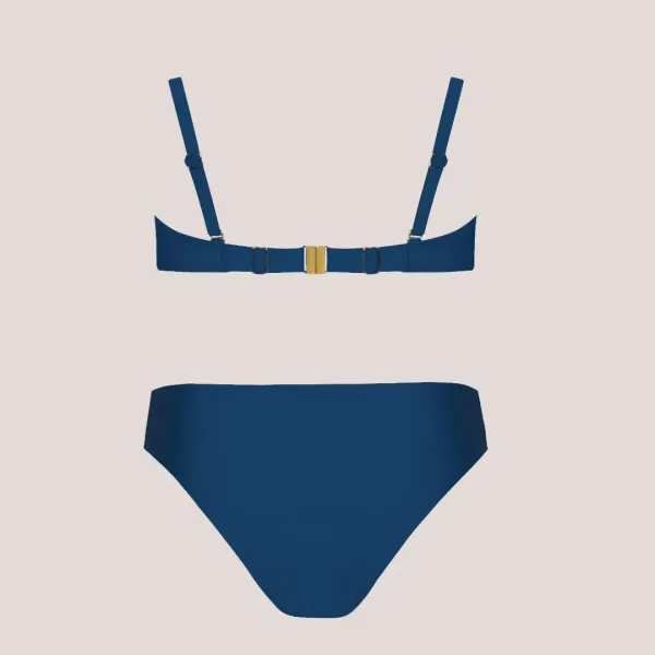 Self Γυναικείο Set bikini μπλέ ρουά  straples με υπέροχη ενίσχυση & για μεγάλο στήθος Luxury Swimwear Dark Blue S730V1BZA3.31 Ibiza 3