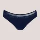 Self Γυναικείο Set bikini straples με ενίσχυση μπλέ σκούρο με lurex πράσινο & ψηλόμεσο σλιπ ιδανικό για μεγάλο στήθος Luxury Swimwear S730V3CV7 Costa Brava Navy Blue