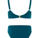 Self Γυναικείο Set bikini Plus sizes πετρόλ για μεγάλο στήθος με ελαφρυά ενίσχυση & ψηλόμεσο κλασικό σλιπ Luxury Swimwear petrol S940V2EX4.6