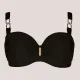 Self Γυναικείο Set bikini μαύρο straples με υπέροχη ενίσχυση για μεγάλο στήθος Luxury Swimwear Black S730V1SG1.19 Santiago 1
