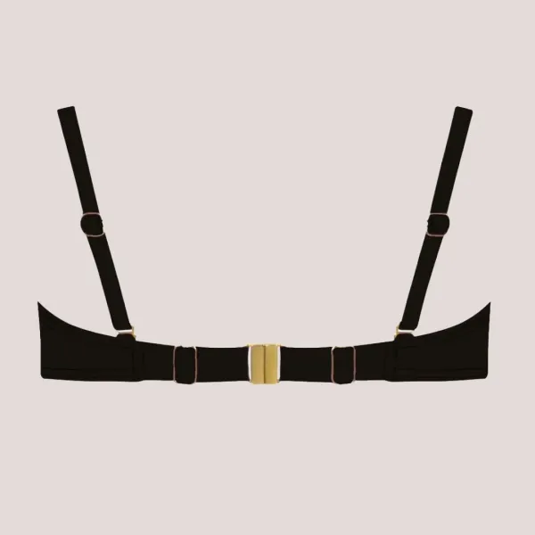 Self Γυναικείο Set bikini μαύρο straples με υπέροχη ενίσχυση για μεγάλο στήθος Luxury Swimwear Black S730V1SG1.19 Santiago 1