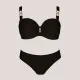 Self Γυναικείο Set bikini μαύρο straples με υπέροχη ενίσχυση για μεγάλο στήθος Luxury Swimwear Black S730V1SG1.19 Santiago 1