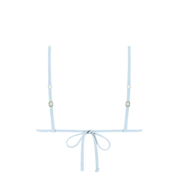  Chlamys Varia Γυναικείο ασημί Bikini Top Τριγωνάκι lurex με αφαιρούμενη επένδυση DY2601-TC04.SILVER