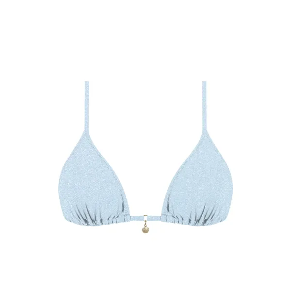 Chlamys Varia Γυναικείο ασημί Bikini Top Τριγωνάκι lurex με αφαιρούμενη επένδυση DY2601-TC04.SILVER