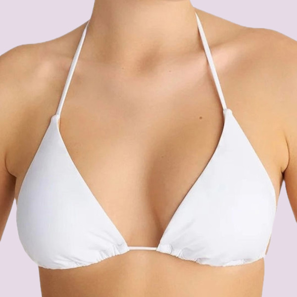 Rock Club Γυναικείο Μαγιό Τριγωνάκι με Αφαιρούμενη ελαφριά Ενίσχυση Λευκό BP1052 Triangle Mix & Match