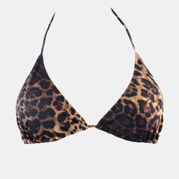 Rock Club Γυναικείο Top Μαγιό Τρίγωνάκι Λεοπάρ  & Plus sizes BP2086  Triangle Top Animal Print