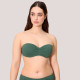 Ysabel Mora Γυναικείο Μαγιό Strapless πικέ C cup με αποσπόμενες τιράντες Wild Green πράσινο χακί 83326 Bandeau