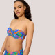 Ysabel Mora Γυναικείο Μαγιό Strapless  C cup με αποσπόμενες τιράντες Tropical διάφορα χρώματα Multicolour Bandeau 83395