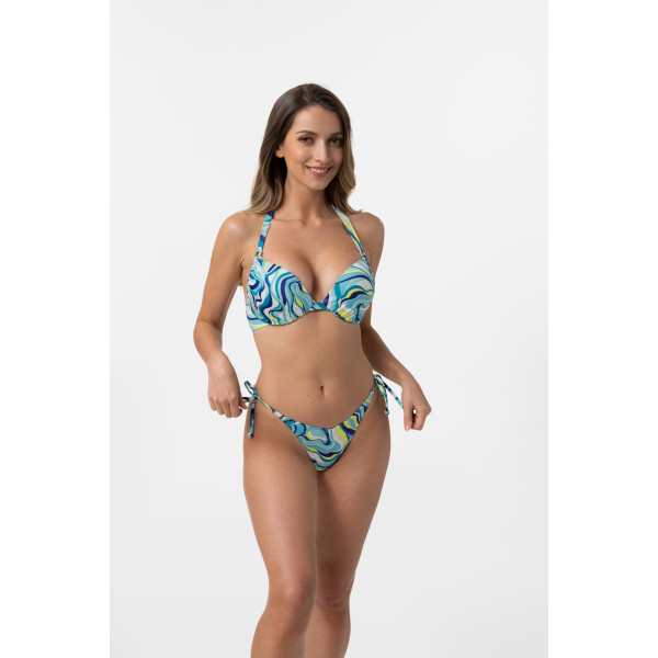 Dorina Γυναικείο Top Bikini  Double Push Up  Swirls Με σχέδια όλες τις αποχρώσεις του Μπλέ Μωβ D001763MI010-BL0096 Mix & Match