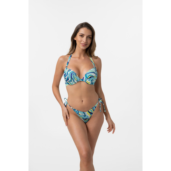 Dorina Γυναικείο Top Bikini  Double Push Up  Swirls Με σχέδια όλες τις αποχρώσεις του Μπλέ Μωβ D001763MI010-BL0096 Mix & Match