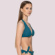 Luna Blue Sense Triangle Double Push-Up Τρίγωνο B/C  92060 Summer Swimwear Collection Πετρόλ