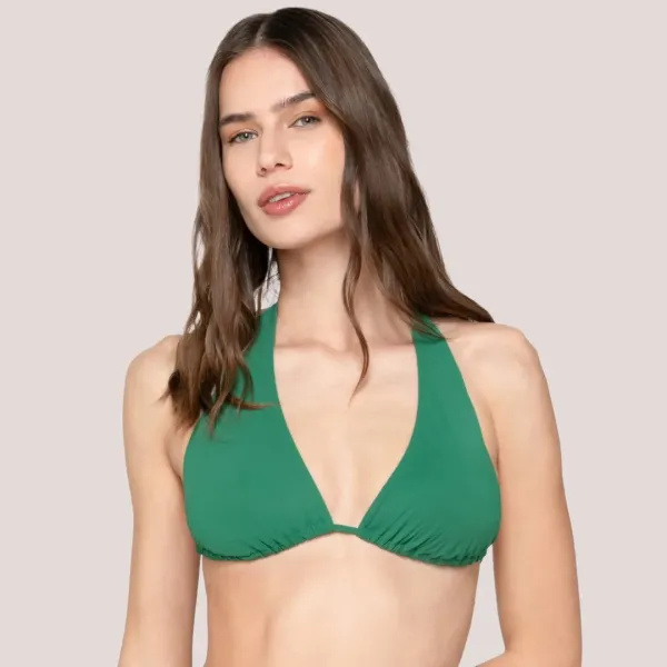 Luna Γυναικείο Πράσινο σμαραγδί Forest Green Τριγωνάκι Πολυμορφικό Μαγιό με Αφαιρούμενη Επένδυση 92066 Blue Sense Τriangle Τrasformer 