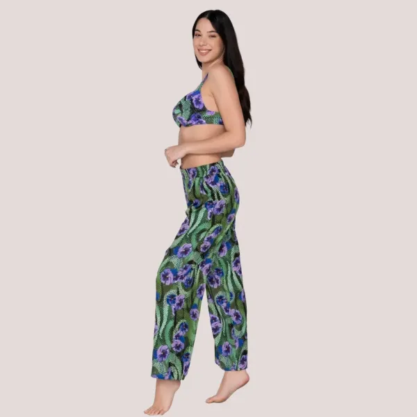 Luna Γυναικείο Bikini Top Balconette με Floral Snake Print σε Πράσινες & Μωβ Αποχρώσεις ,Blossom μπικίνι C/D 94723