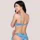Luna Γυναικείο  Serenity μπικίνι strapless με ενίσχυση & τιράντες C/D για μεγάλο στήθος Summer Collection 94740 Λευκό με γαλάζια χρυσά & λαδί φλοράλ prints