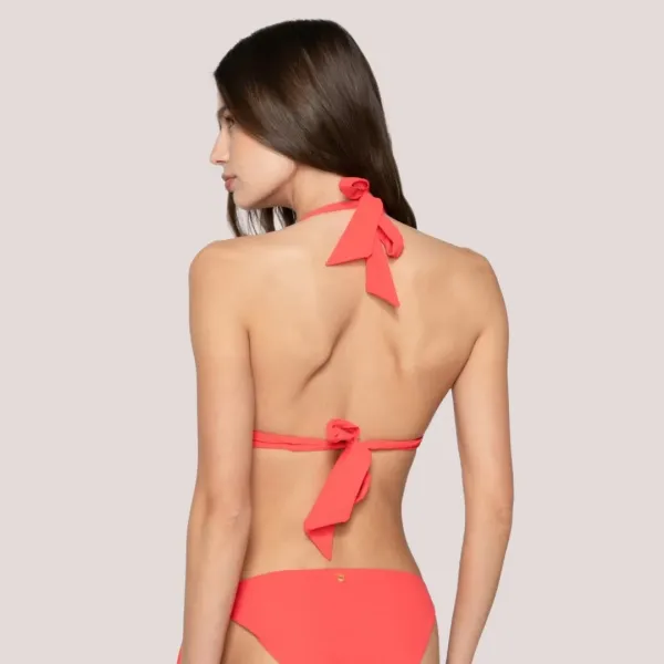 Luna Γυναικείο Top double push up τρίγωνο μαγιό AURA   Summer Collection 94882 Coral Κοραλί