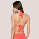 Luna Γυναικείο Top double push up τρίγωνο μαγιό AURA   Summer Collection 94882 Coral Κοραλί