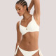 Triumph Γυναικείο μαγιό τοπ σουτιέν  με ρυθμιζόμενες τιράντες λευκό ανάγλυφο Summer Dune W 01 10226487.3799/1K