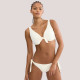 Triumph Γυναικείο μαγιό τοπ σουτιέν με βαθύ ντεκολτέ με ρυθμιζόμενες τιράντες λευκό ανάγλυφο Summer Dune W 10226529 3799/1K