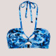 Triumph Γυναικείο Top bandeau μαγιό με tie-dye τυπωμα σε αποχρωσεις του μπλέ & ιδιαίτερο δεσιμο  10226540.0032/32