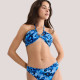 Triumph Γυναικείο Top bandeau μαγιό με tie-dye τυπωμα σε αποχρωσεις του μπλέ & ιδιαίτερο δεσιμο  10226540.0032/32