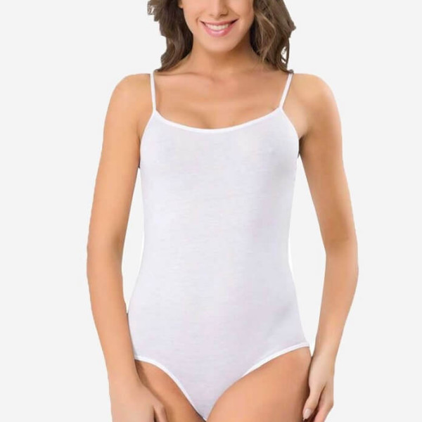 Teknur Body Κορμάκι Τιράντα Λευκό 6002