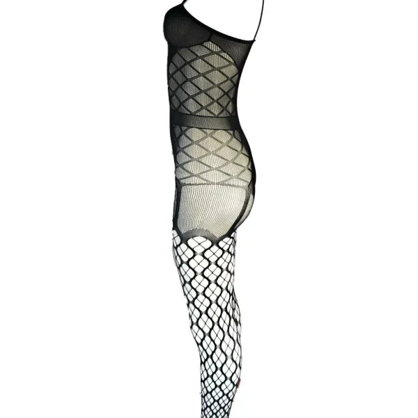 Γυναικείο plus size sexy Body καλσόν ολόσωμο ανοιχτό απο κάτω open μαύρο  81032Q BLACK