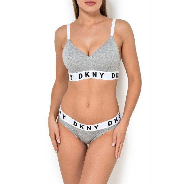 DKNY Wirefree Push Up Bra Αθλητικό Σουτιέν Αμπάνελο με Ενίσχυση Γκρί DK4518/ST1