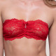 Milena by Paris Γυναικείο κόκκινο Sexy Bralette  bandeau με δέσιμο 010158 Red