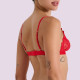 Milena by Paris Γυναικείο sexy Κόκκινο Bralette Lace Σουτιέν με δαντέλα 010212 Red