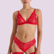 Milena by Paris Γυναικείο sexy Κόκκινο Bralette Lace Σουτιέν με δαντέλα 010212 Red