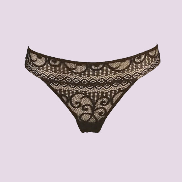 Luna γυναικείο sexy μαύρο brazil εσώρουχο με  Δαντέλα 25850
