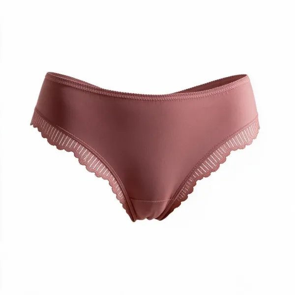 Σλίπ brazil βαμβακερό με δαντέλα στo πίσω μέρος Dyana intimates  κεραμιδί 7043 brown