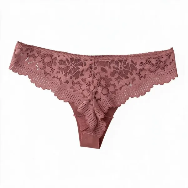 Σλίπ brazil βαμβακερό με δαντέλα στo πίσω μέρος Dyana intimates  κεραμιδί 7043 brown