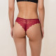 Triumph Tempting Lace Brazilian String Γυναικείο Σλιπ Brazil με Δαντέλα Σκούρο Κόκκινο 10182559-00NX