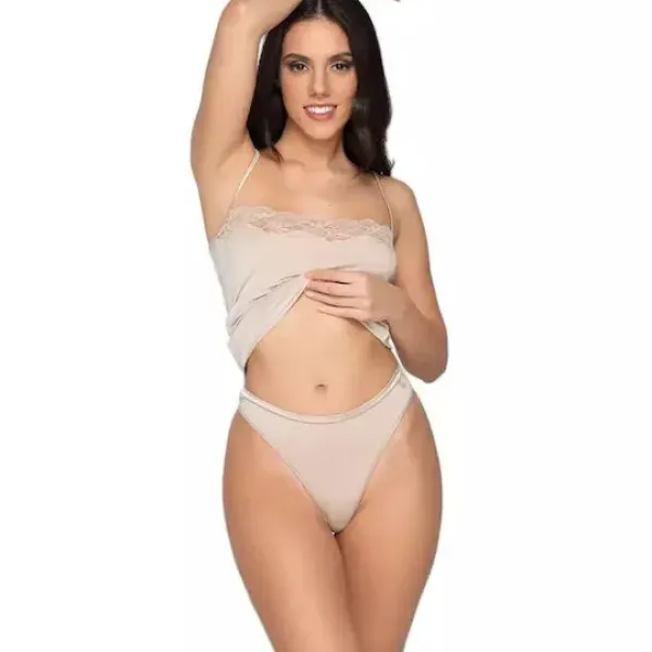Luna Γυναικείο Μπέζ Sexy Εσώρουχο Brazil Tencel Micromodal brazilian brief 24500 beige