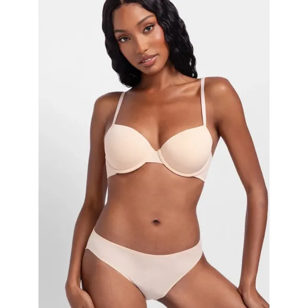 Dorina  Γυναικεία εσώρουχα   brief slip culotte Σετ 1+1 δώρο Μπέζ -μπορντώ το ένα με δαντέλα FXBF0087LA189-2X0493