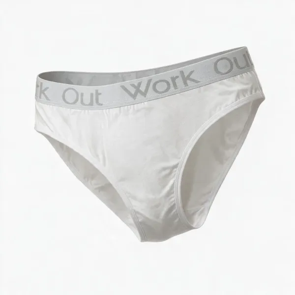 Tress Σλίπ  βαμβακερό με χοντρό λαστιχο ''work out'' logo λευκό 5525Y
