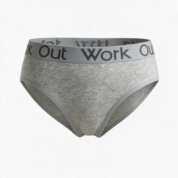 Tress Σλίπ  βαμβακερό με χοντρό λαστιχο ''work out'' logo γκρί 5525Y grey 