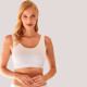 Berrak Γυναικείο εφηβικό Μπουστάκι χωρίς ενίσχυση με ελαστικότητα & ίσια πλάτη Λευκό White 2643 Cotton & micromodal