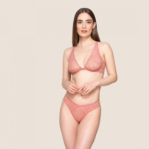 Luna Γυναικείο Sexy Εσώρουχο Brazil String Ροζ Pink Summer Collection 2024 Συλλογή 26500 