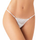 Milena Micro G-String Glitter Γυαλιστερό Στρίνγκ Λευκό με ασημένιες λεπτομέρειες  006752